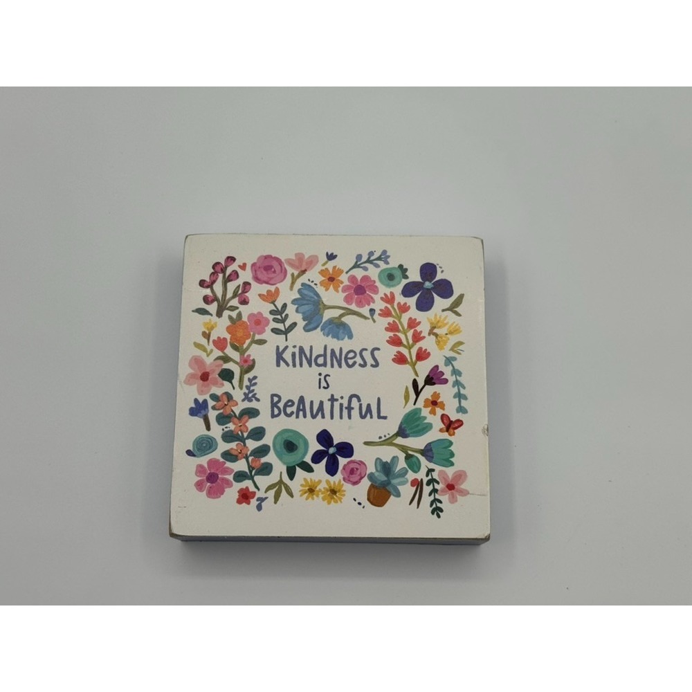 Kindness is Beautiful Wood Box Sign Primitives by Kathy 4x4